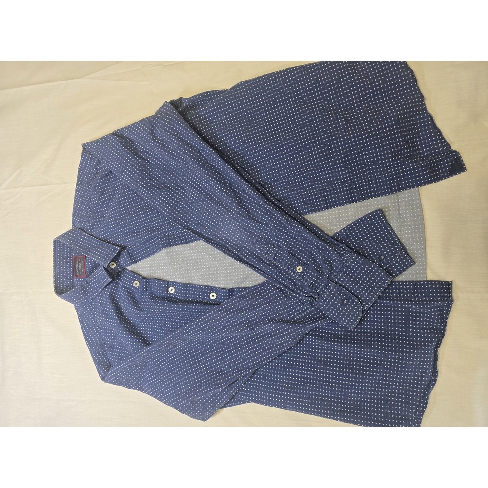 Untuckit Shirt Mens Medium Triangle Print Button Down Long Sleeve Casual